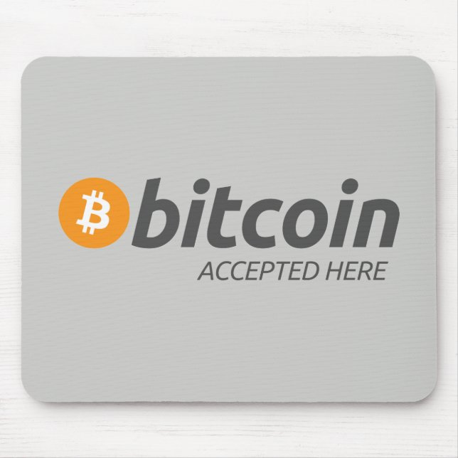 Tapis De Souris Bitcoin BTC a accepté ici | Mousepad (Devant)