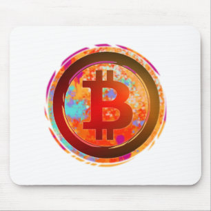 Tapis De Souris Bitcoin - Crypto couleur argent