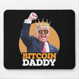 Tapis De Souris Bitcoin mignon papa Trump Crypto King argent volut