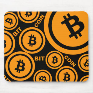 Tapis De Souris Bitcoin Orange-Black Edition