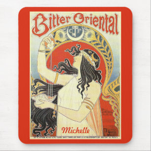 Tapis De Souris "Bitter Oriental" Vintage Ad custom name mousepad