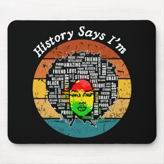 Tapis De Souris Black Afro Woman (Devant)