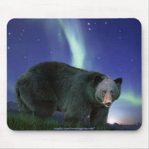 Tapis De Souris Black Bear Art Partisan de la faune Mousepad