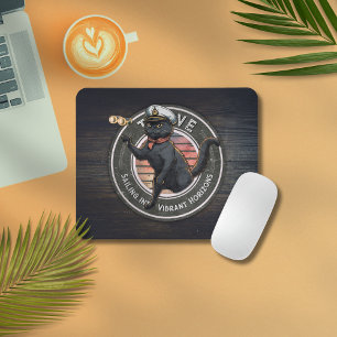 Tapis De Souris Black Cat Sunset : Un voyage pour PROSPÉRER
