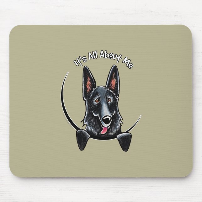 Tapis De Souris Black German Shepherd IAAM (Devant)