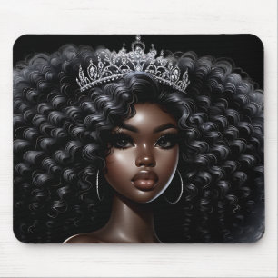 Tapis De Souris Black girl magie reine melanin femme sista queens
