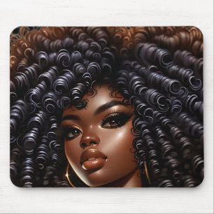 Tapis De Souris Black girl magie reine melanin femme sista queens