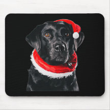 Black Lab Cute Santa Hat Image Noël Cadeau Noël No