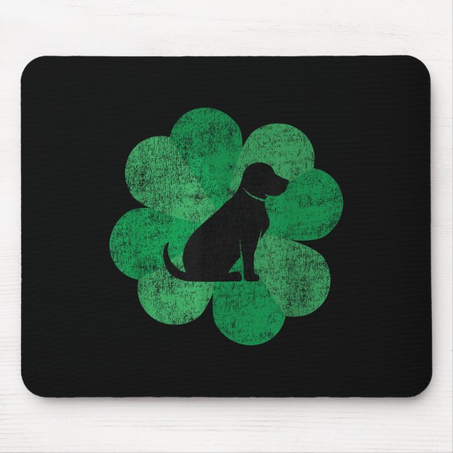 Tapis De Souris Black Lab St. Patricks Day Shirt - Retro Labrador (Devant)