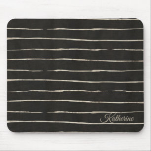 Tapis De Souris Black Stripes with Your