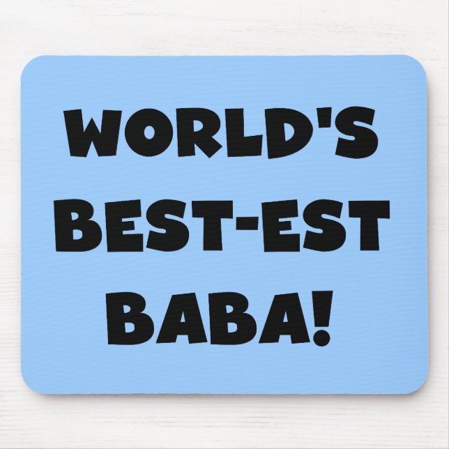 Tapis De Souris Black Text Meilleurs T-shirts et cadeaux Baba (Devant)