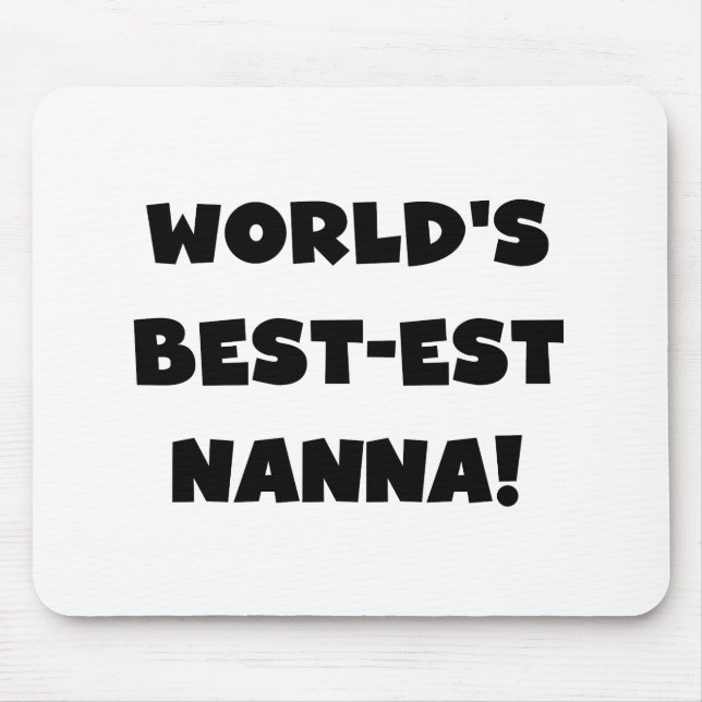 Tapis De Souris Black Text Meilleurs T-shirts et cadeaux Nanna (Devant)
