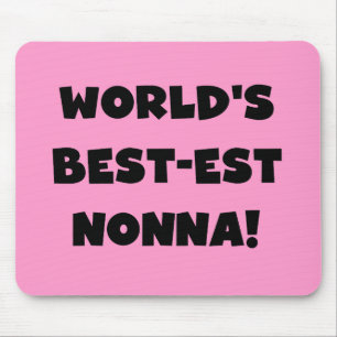 Tapis De Souris Black Text Meilleurs T-shirts et cadeaux Nonna