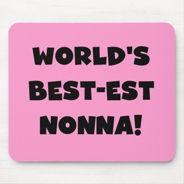 Tapis De Souris Black Text Meilleurs T-shirts et cadeaux Nonna (Devant)