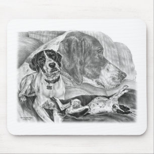 Tapis De Souris Black & White English Pointer Dogs