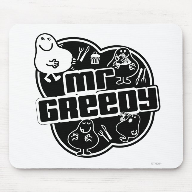 Tapis De Souris Black & White M. Greedy (Devant)