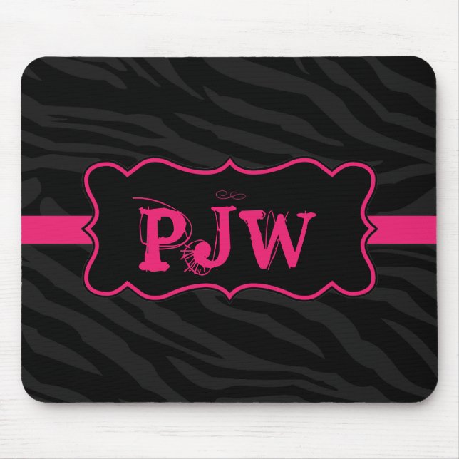 Tapis De Souris Black Zebra Imprimer Motif personnalisé Mousepad (Devant)