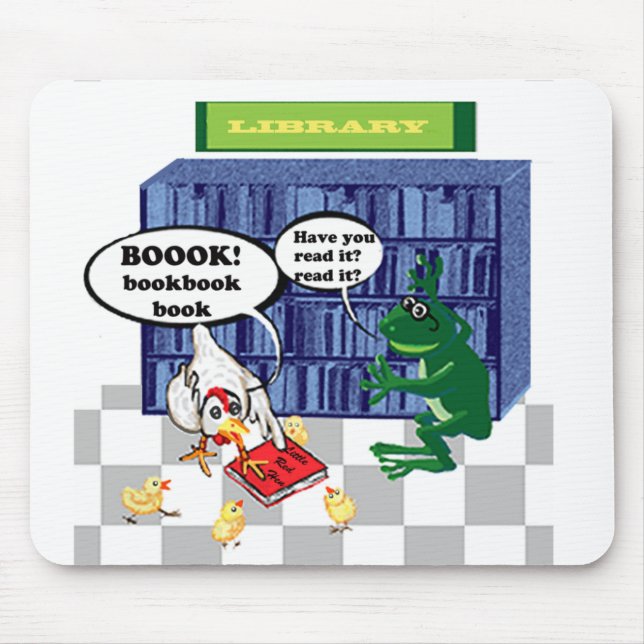 Tapis De Souris Blague de bibliothèque (Devant)