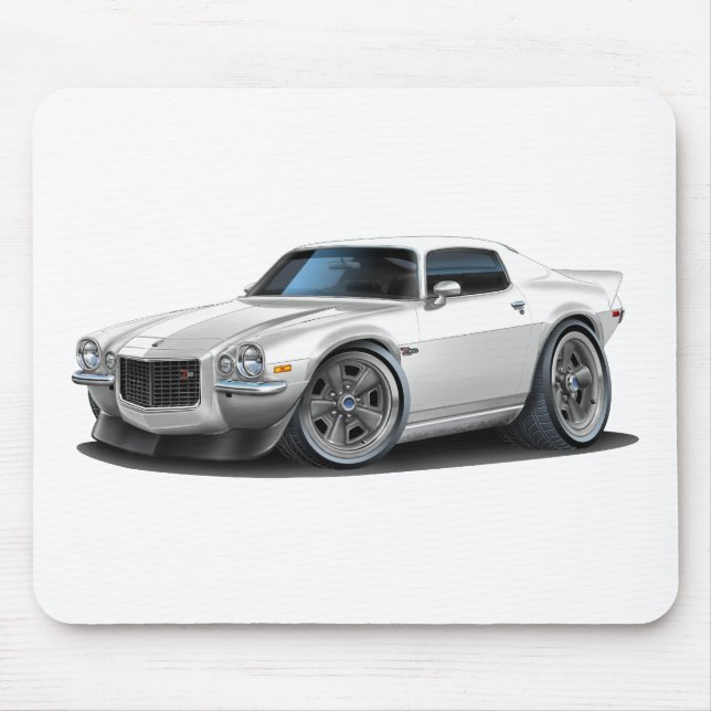Tapis De Souris Blanc 1970-73 de Camaro (Devant)