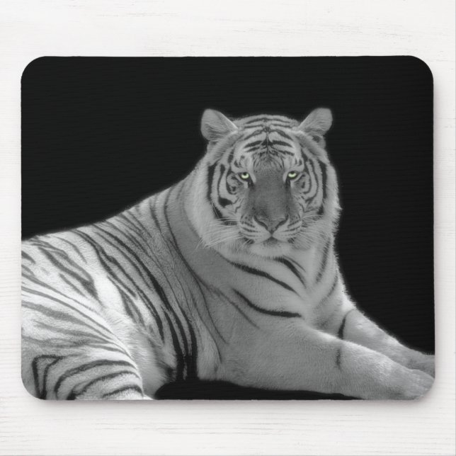 Tapis de souris blanc de tigre (Devant)