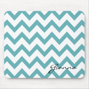 Tapis De Souris Blanc en bon état Chevron d'Aqua