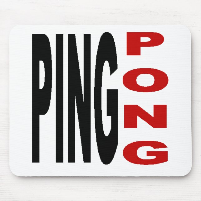 Tapis de  souris blanc  PING PONG (Devant)