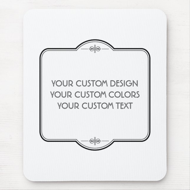 Tapis De Souris BLANC Votre Design Ici - (Devant)