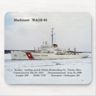 Tapis de souris blanc WAGB 83 Mackinaw