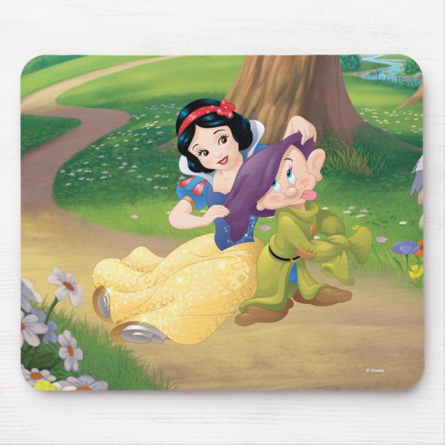 Tapis De Souris Blanche Neige Et Dopey (Devant)