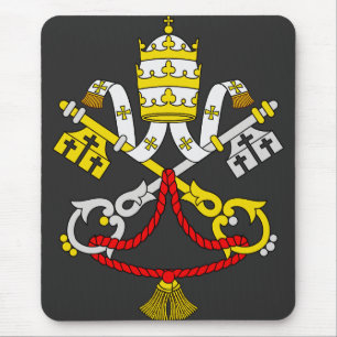 Tapis De Souris Blason du Vatican Emblème d'art fin de luxe