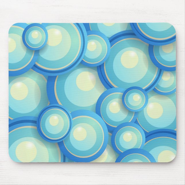 Tapis De Souris bleu Abstrait en vert (Devant)