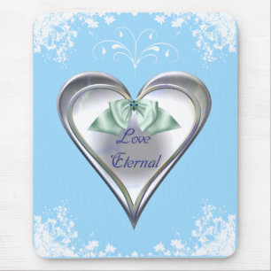 Tapis De Souris Bleu Amour Éternel Pad Souris