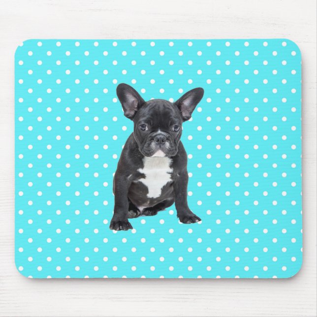 Tapis De Souris Bleu Bleu Bleu Pois mignon Mousepad (Devant)