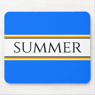 Tapis De Souris Bleu bleu marine Bleu blanc Cool clair