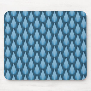 Tapis De Souris Bleu clair éblouissant Raindrops Mousepad