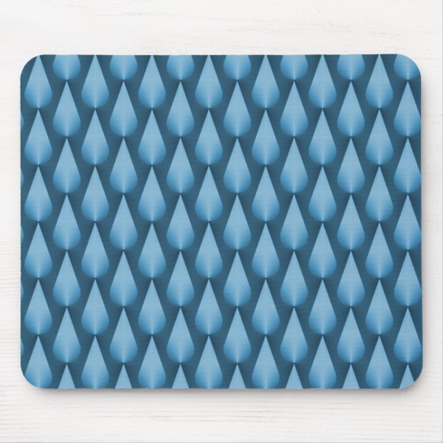 Tapis De Souris Bleu clair éblouissant Raindrops Mousepad (Devant)