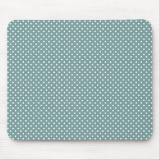 Tapis De Souris Bleu clair et blanc Motif Pois Mousepad