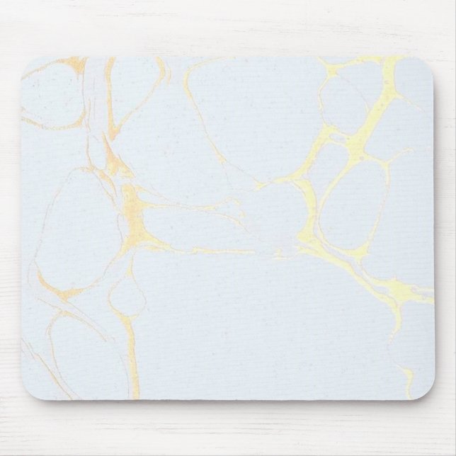 Tapis de souris - bleu de marbre d'or (Devant)