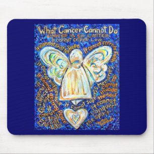 Tapis De Souris Bleu et or Cancer Angel Mousepad