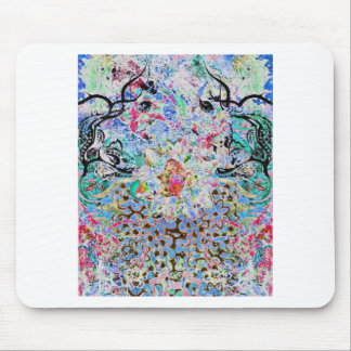 Tapis De Souris bleu floral