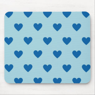 Tapis De Souris Bleu mignon simple Motif de coeur