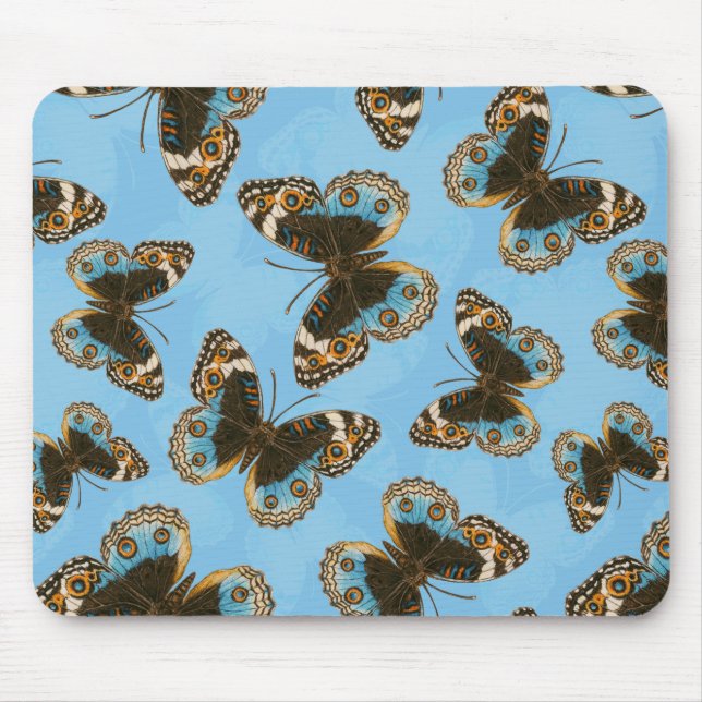 Tapis De Souris Bleu motif papillon Pansy