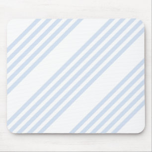 Tapis De Souris Bleu pâle et blanc cinq bandes motif