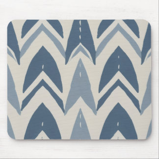 Tapis De Souris Bleu Poussiéreux Batik Côtière Parang Chevron Géom