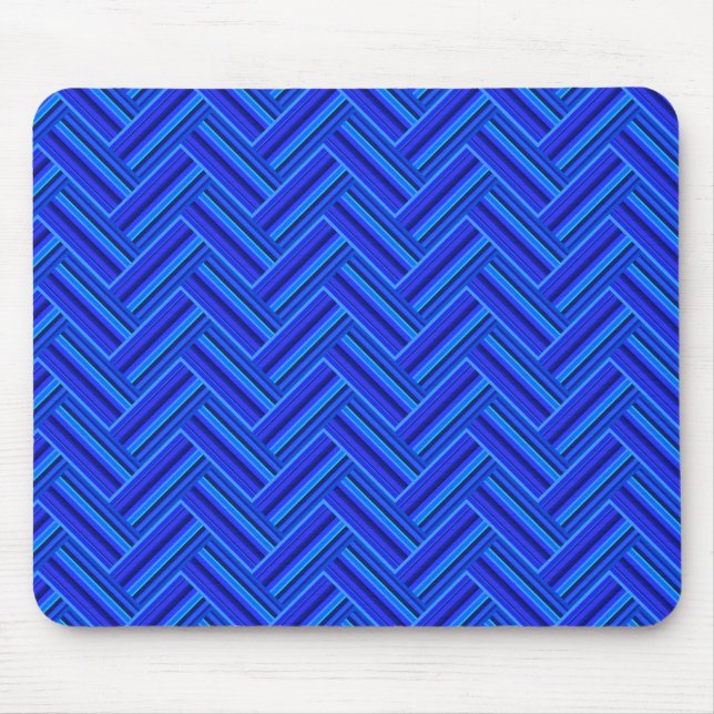 Tapis De Souris Bleu rayures double motif (Devant)