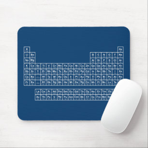Tapis de souris bleu tableau périodique