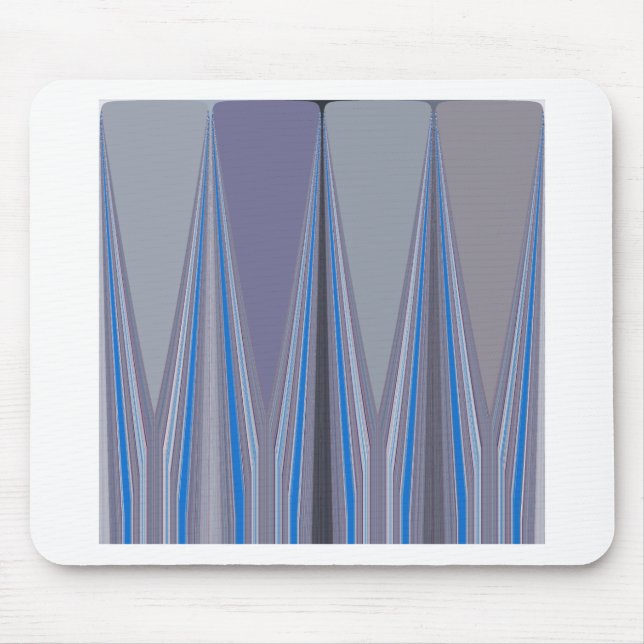 Tapis De Souris Bleu, violet, gris Chevron Art Imprimer (Devant)