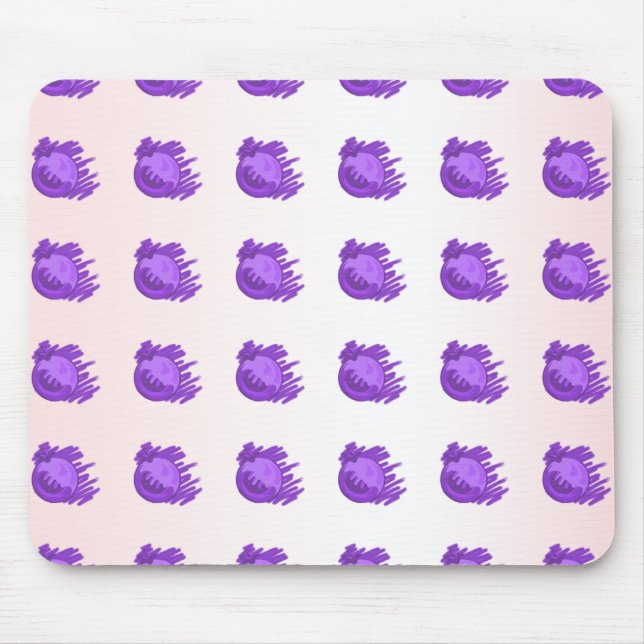Tapis De Souris Bleuets et Electriniques à la crème (Devant)
