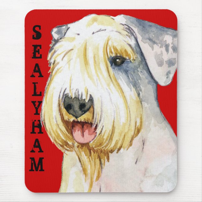 Tapis De Souris Bloc de couleur de Sealyham Terrier (Devant)