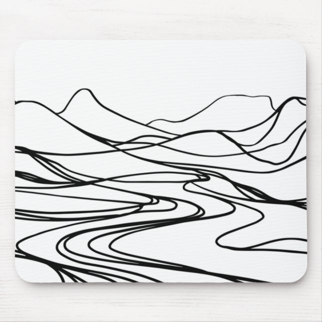 Tapis De Souris Bloc-souris monochromatique zen (Devant)